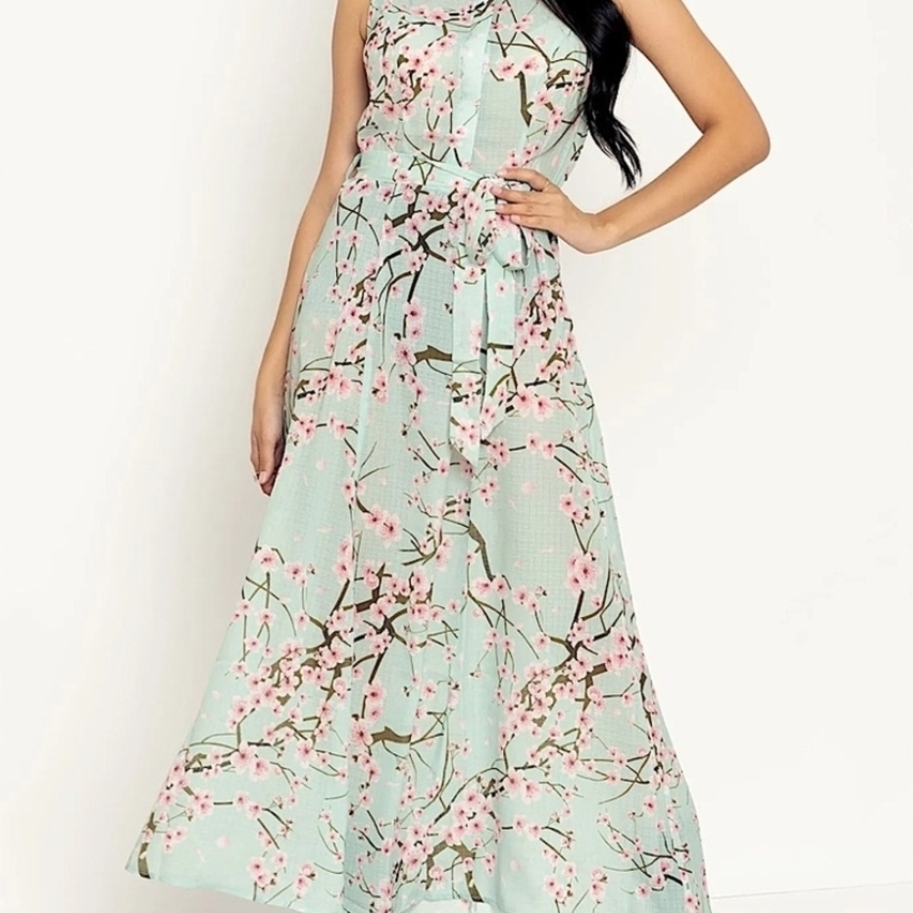 Blackmilk Green Halter Maxi Dress for Weddings